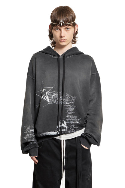 ANN DEMEULEMEESTER MAN BLACK SWEATSHIRTS