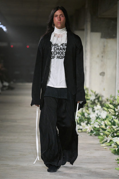 ANN DEMEULEMEESTER MAN BLACK&WHITE T-SHIRTS & TANK TOPS