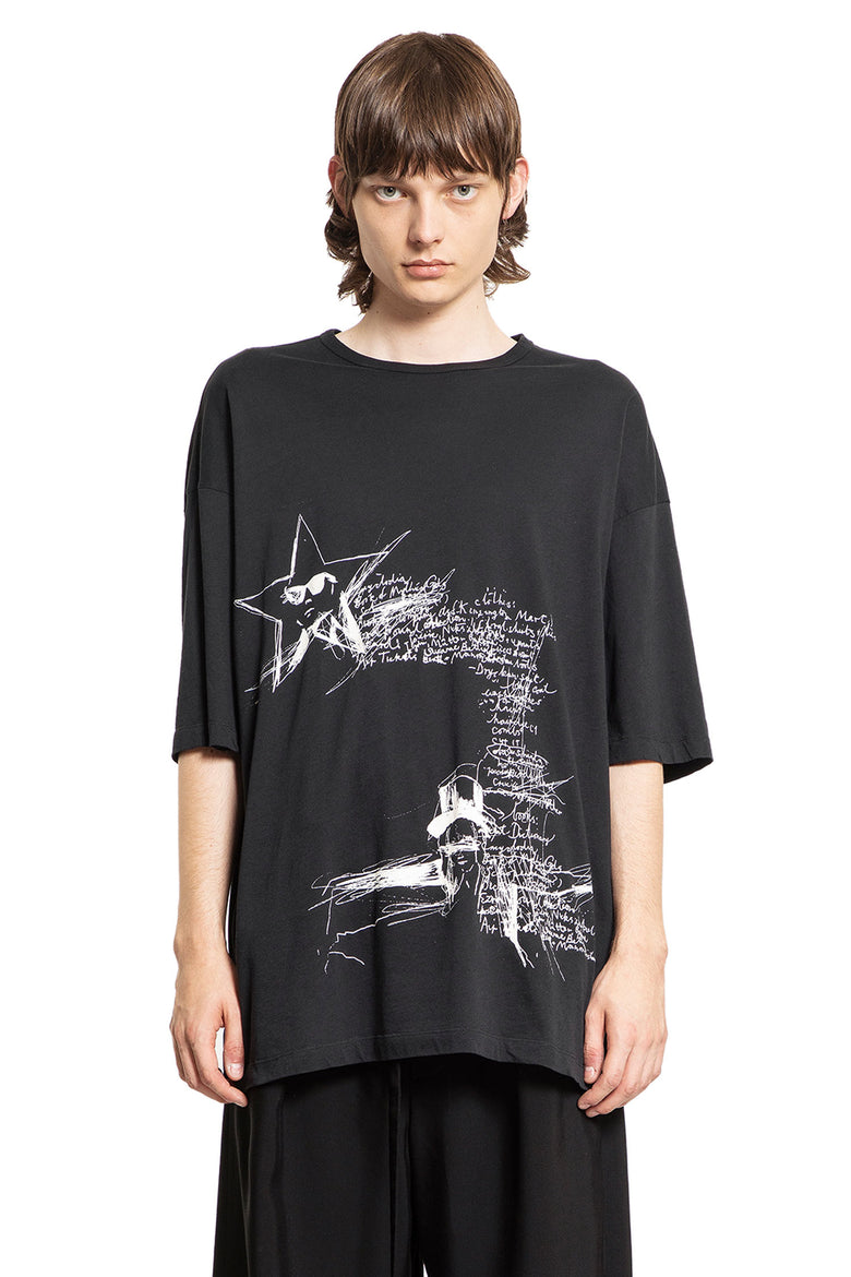 ANN DEMEULEMEESTER MAN BLACK T-SHIRTS & TANK TOPS