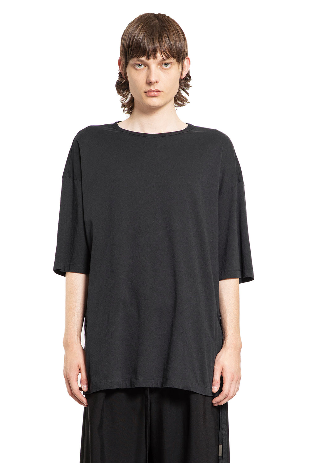 ANN DEMEULEMEESTER MAN BLACK T-SHIRTS & TANK TOPS