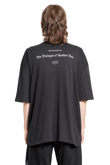 ANN DEMEULEMEESTER MAN BLACK T-SHIRTS & TANK TOPS