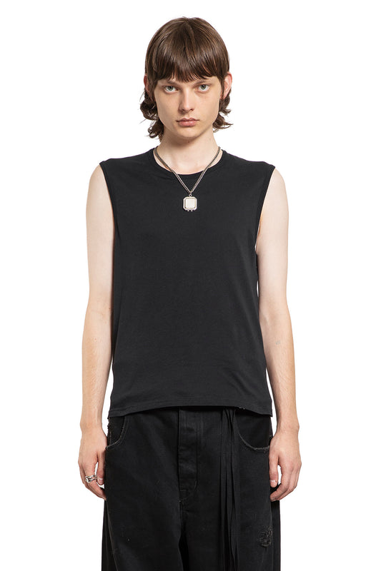 ANN DEMEULEMEESTER MAN BLACK T-SHIRTS & TANK TOPS