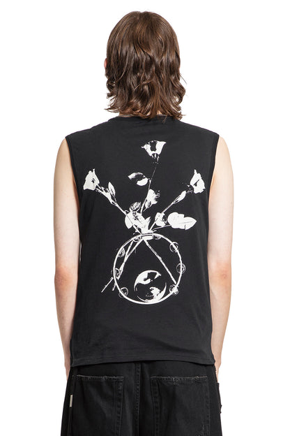 ANN DEMEULEMEESTER MAN BLACK T-SHIRTS & TANK TOPS