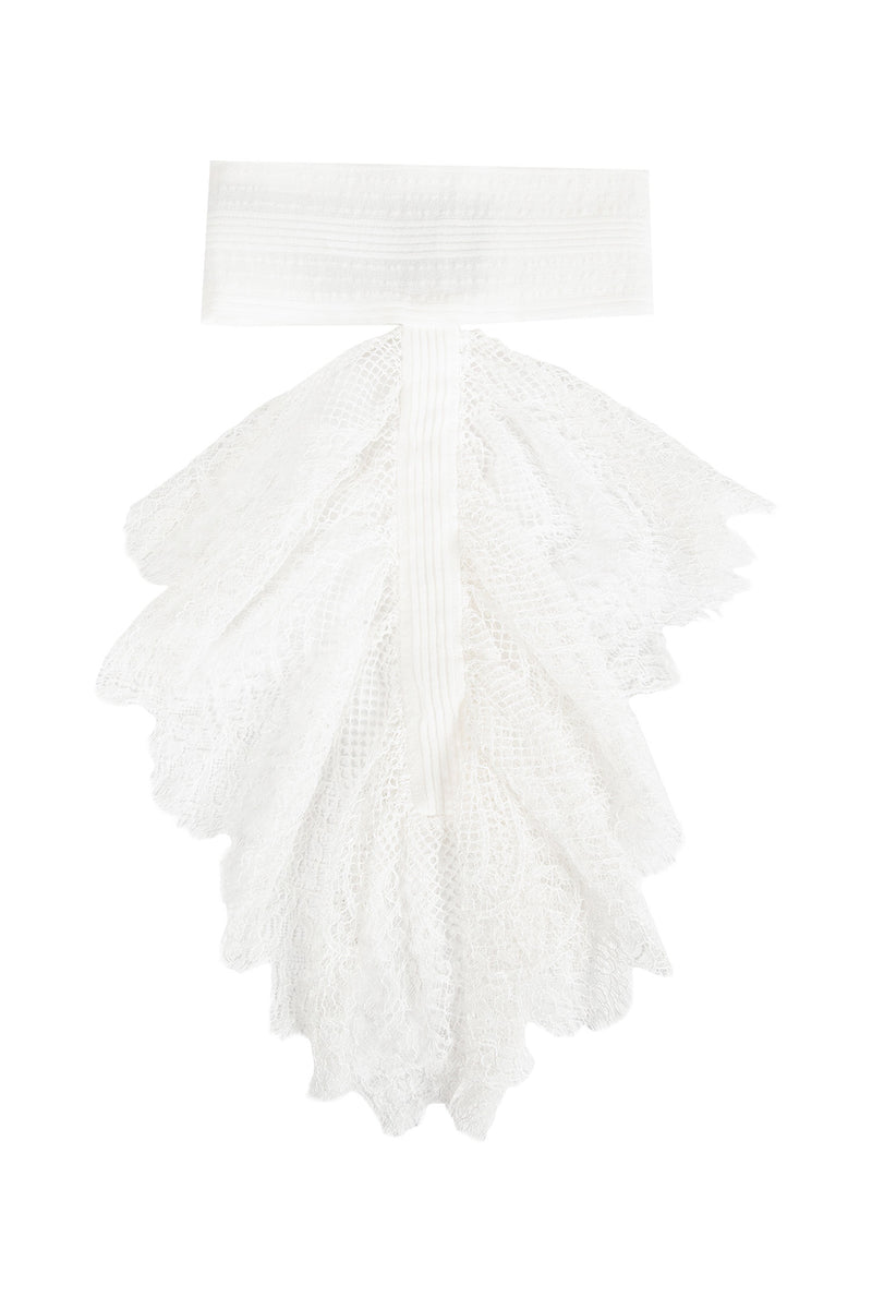 Britten Ruffled Lace High-neck Collar