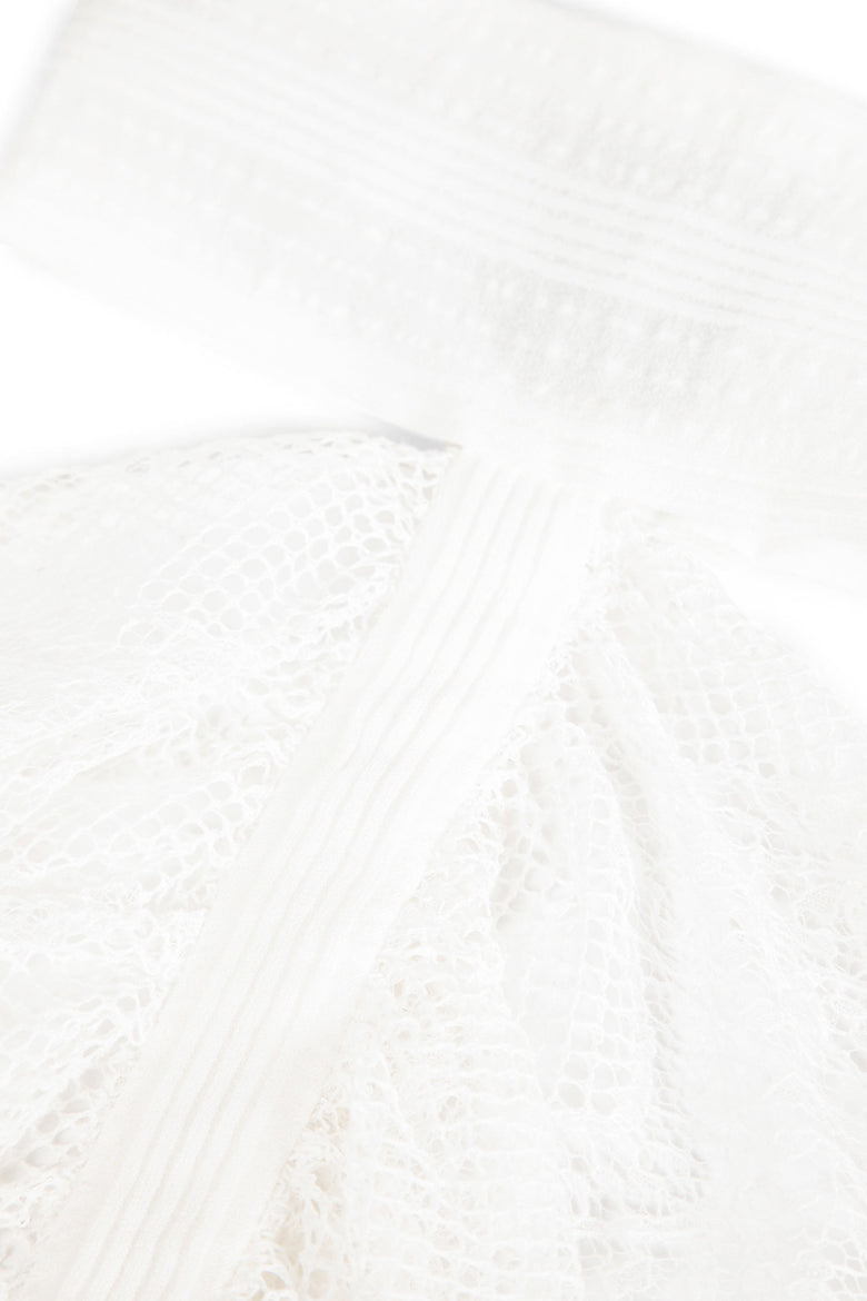 Britten Ruffled Lace High-neck Collar