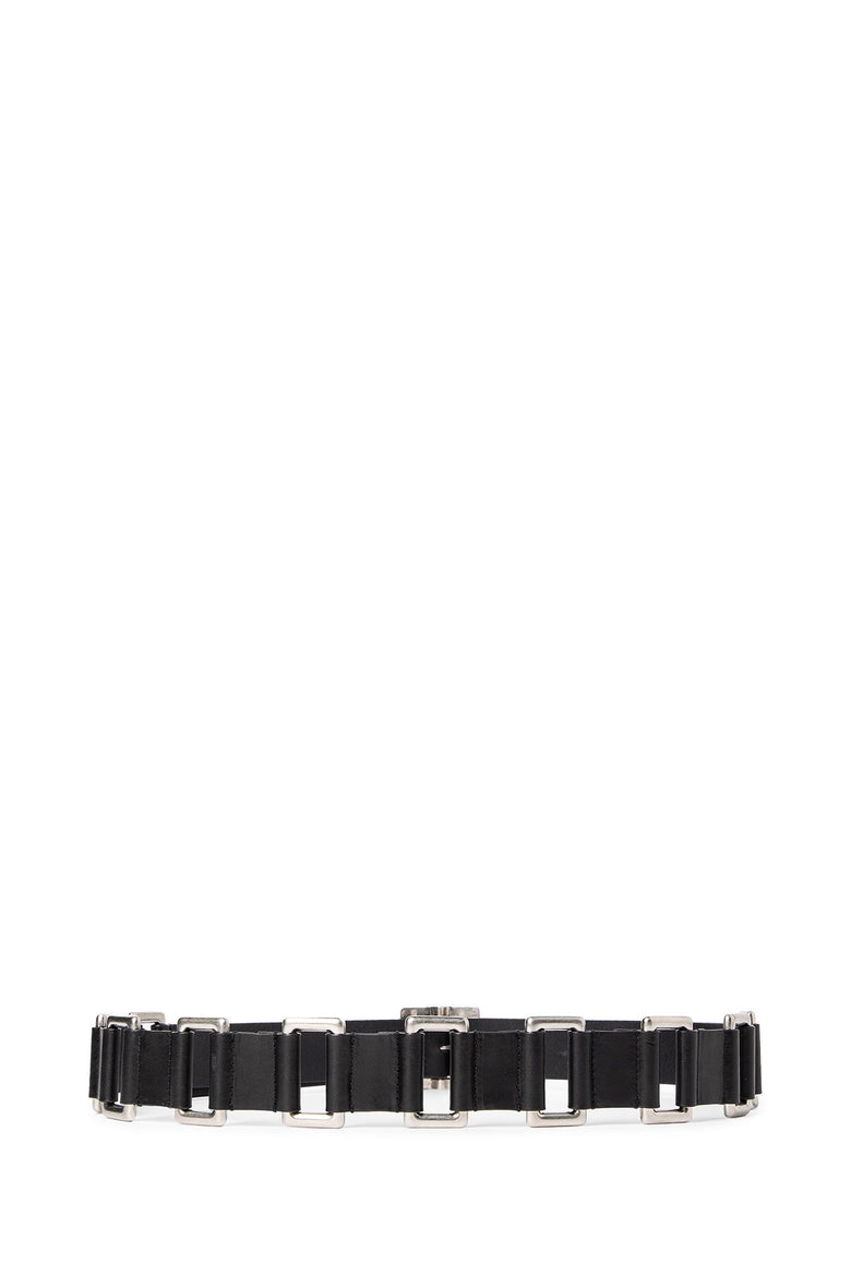 ANN DEMEULEMEESTER UNISEX BLACK BELTS