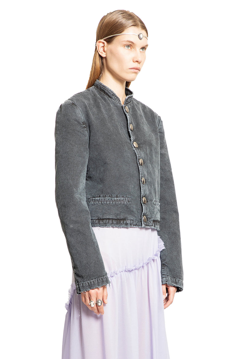 ANN DEMEULEMEESTER WOMAN BLACK JACKETS