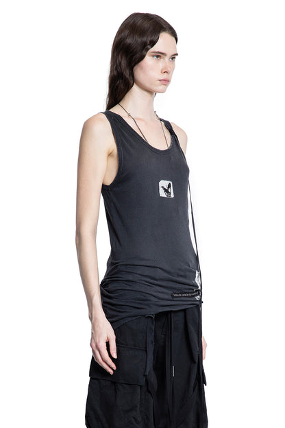 ANN DEMEULEMEESTER WOMAN BLACK T-SHIRTS & TANK TOPS