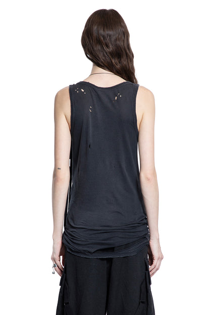 ANN DEMEULEMEESTER WOMAN BLACK T-SHIRTS & TANK TOPS