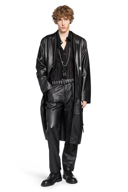 Adonis Coat in Satin Structured Leather