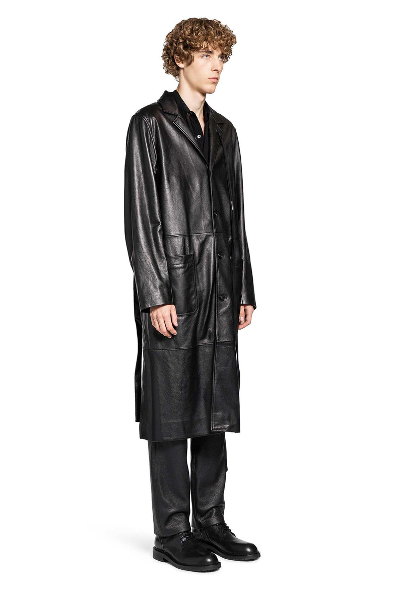 Adonis Coat in Satin Structured Leather