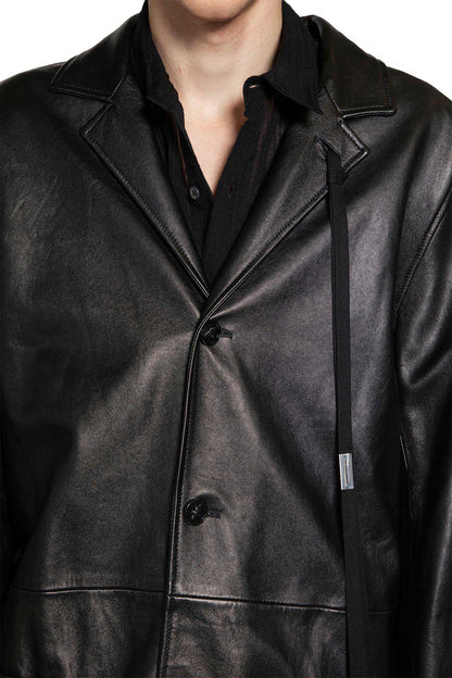 Adonis Coat in Satin Structured Leather