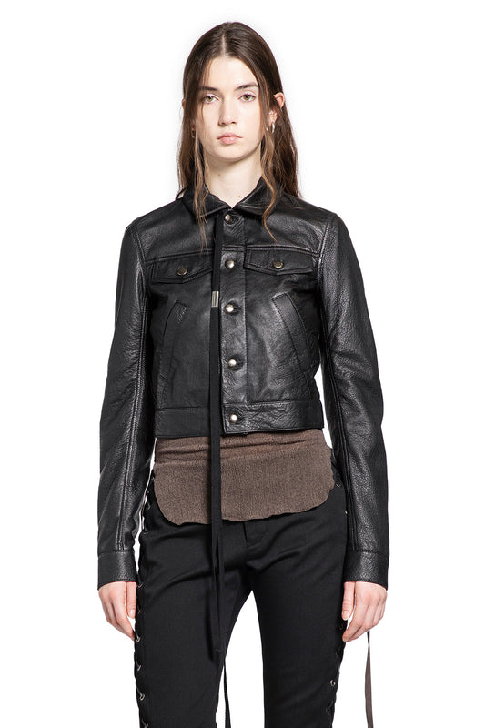 Ilmi Satin Structured Leather Jacket