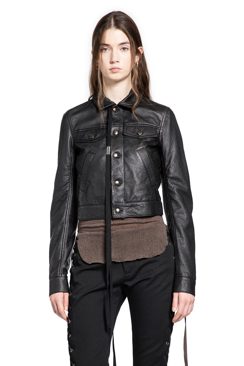 Ilmi Satin Structured Leather Jacket