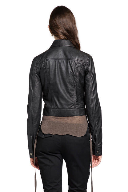 Ilmi Satin Structured Leather Jacket