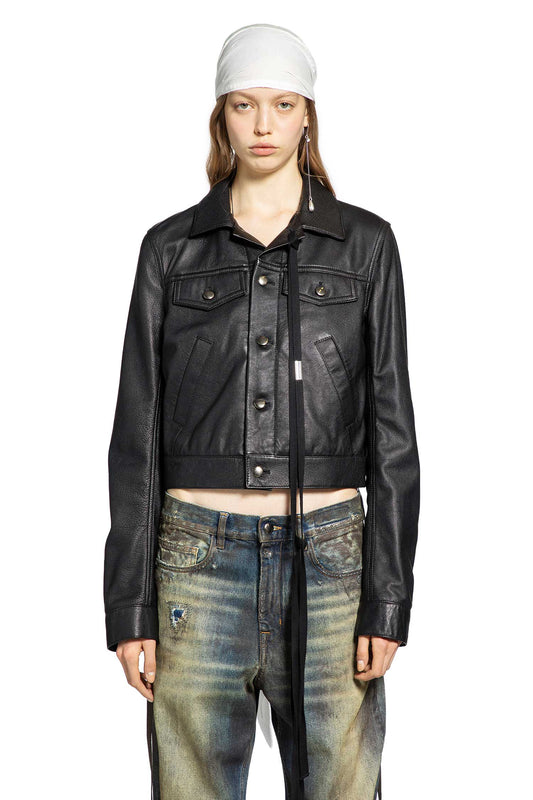 Ilmi Satin Structured Leather Jacket