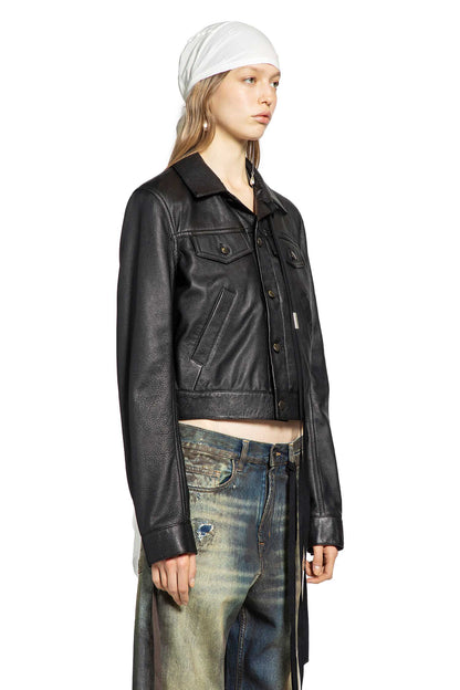 Ilmi Satin Structured Leather Jacket