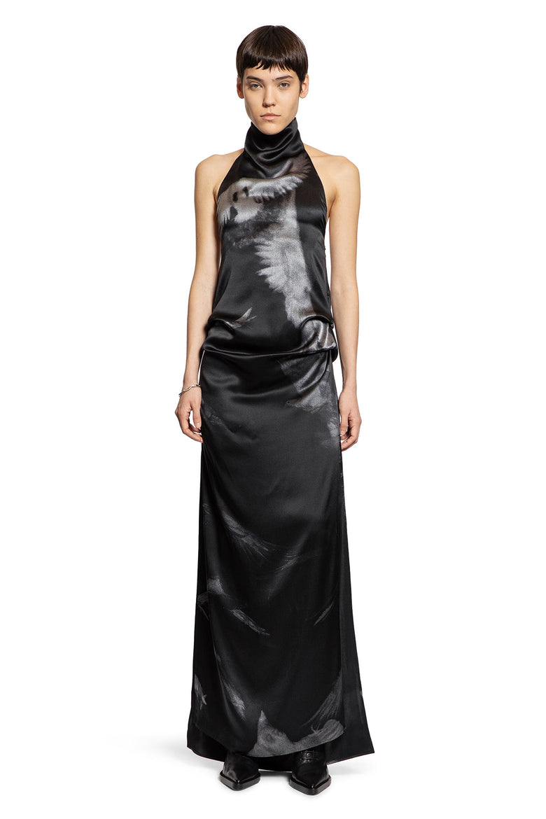 Rut Highneck Open Back Maxi Dress