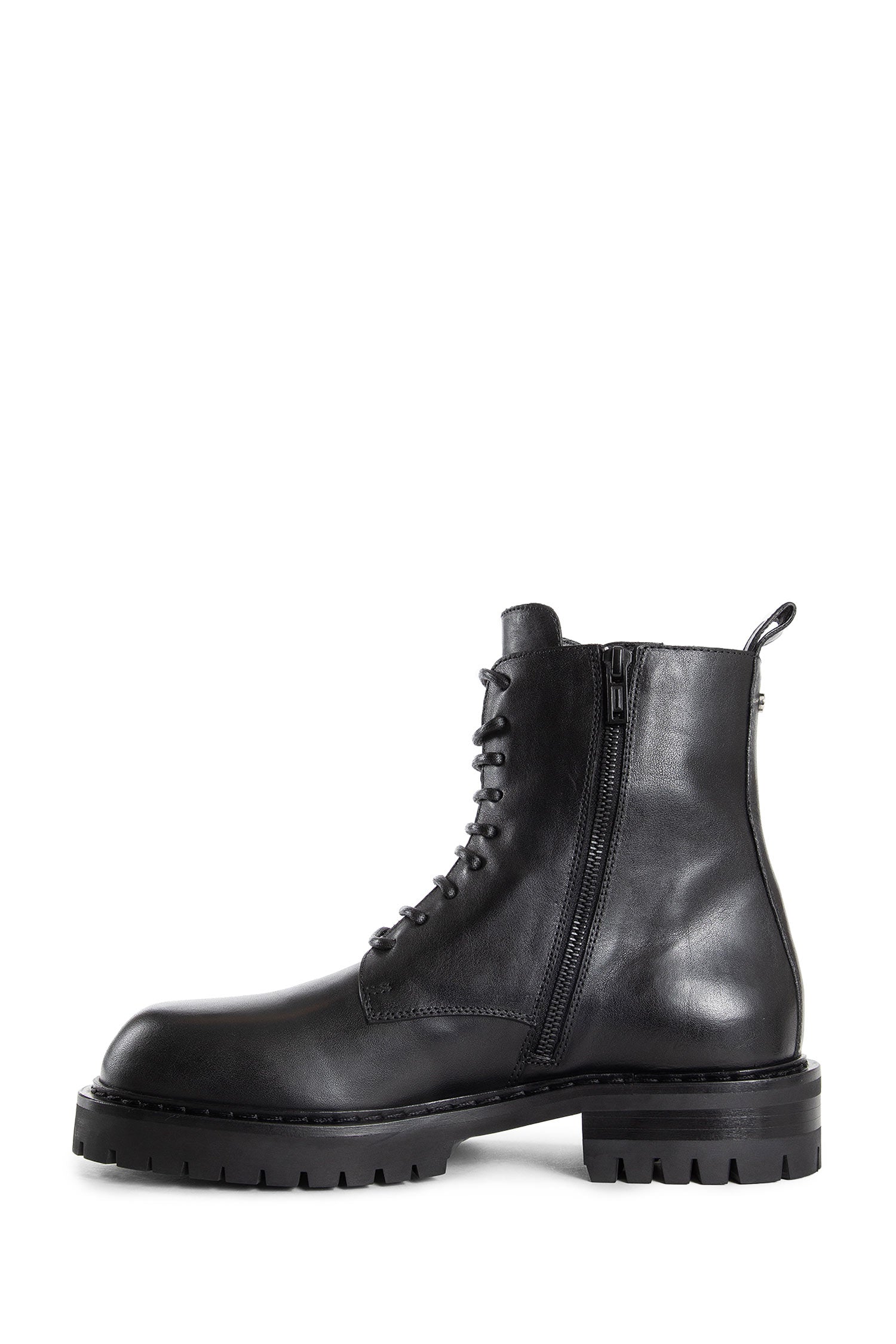 Skagi Ankle Boots in Grained Shiny Calfskin