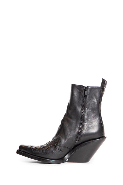 Hemo Western Boots in washed grained calfskin