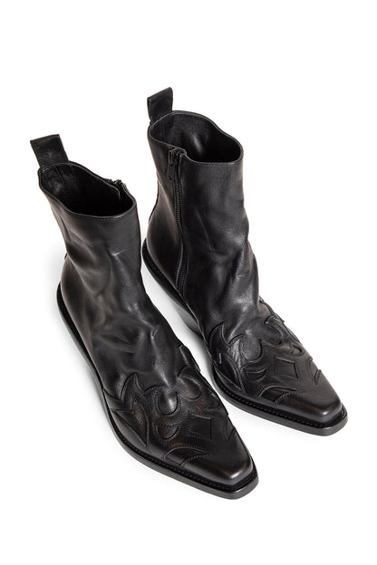 Hemo Western Boots in washed grained calfskin