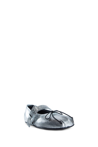 Zoey Ballerinas in Dusty Laminated Leather
