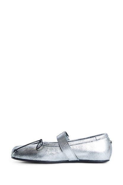 Zoey Ballerinas in Dusty Laminated Leather