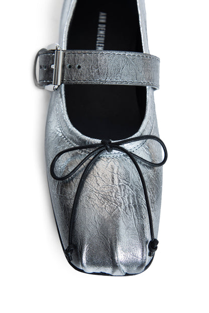Zoey Ballerinas in Dusty Laminated Leather