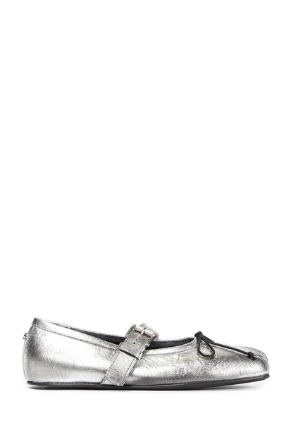 Zoey Ballerinas in Dusty Laminated Leather