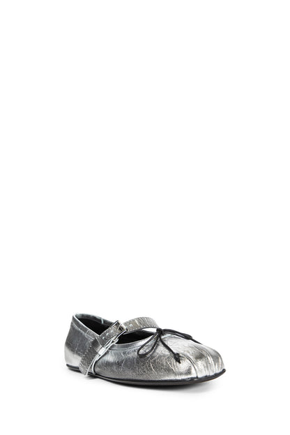 Zoey Ballerinas in Dusty Laminated Leather
