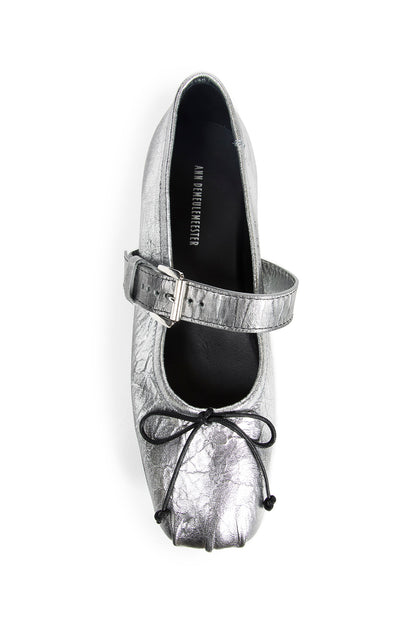 Zoey Ballerinas in Dusty Laminated Leather