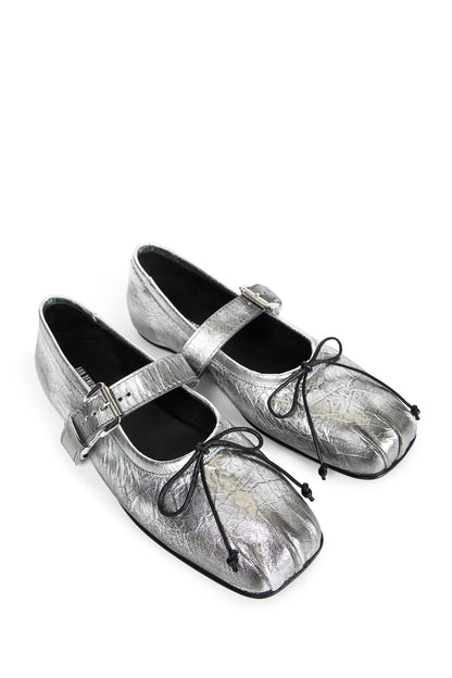 Zoey Ballerinas in Dusty Laminated Leather
