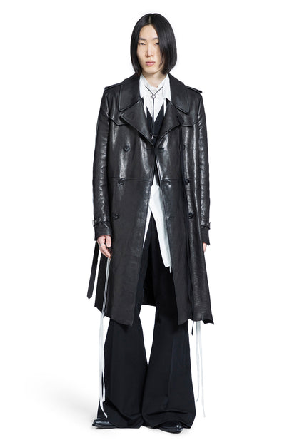 Flupke Double-Breasted Leather Coat