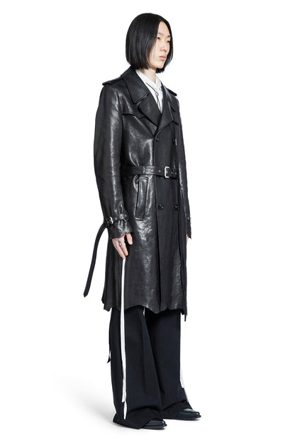 Flupke Double-Breasted Leather Coat