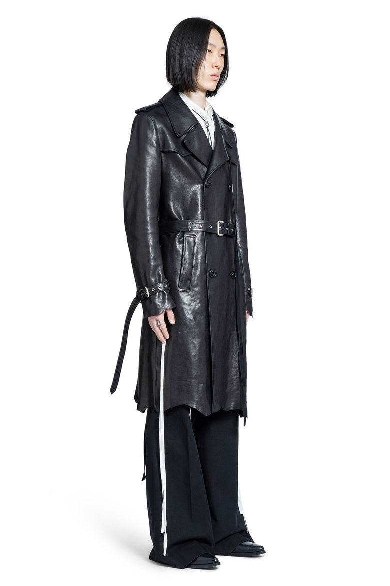 Flupke Double-Breasted Leather Coat