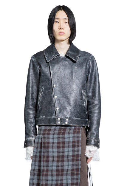 Binus Distressed Shearling Leather Jacket