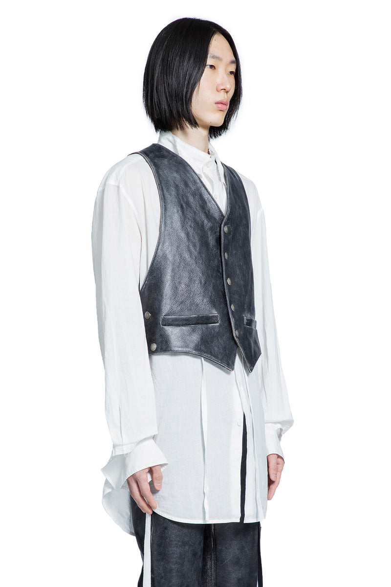 Albien Waistcoat in Distressed Leather - Antonioli.eu
