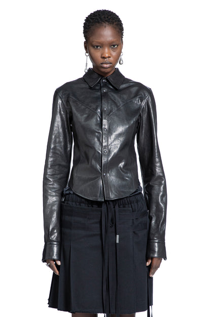 Drika Western Shirt in Leather