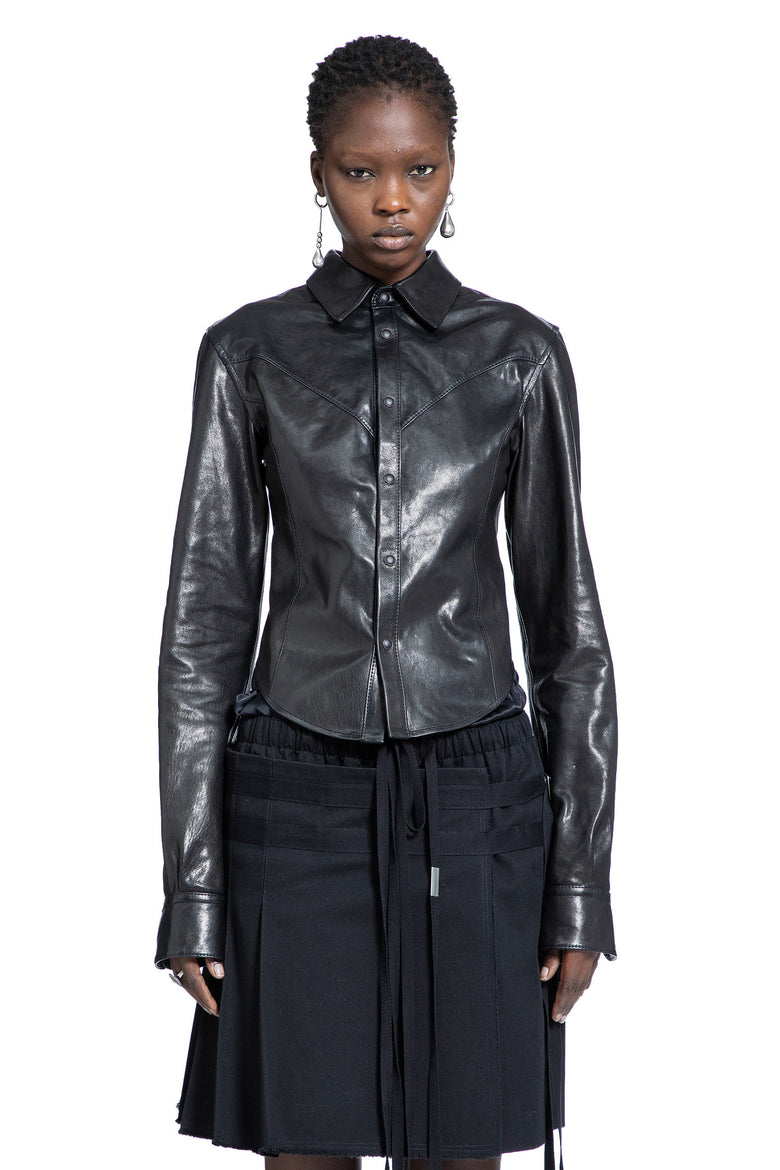 Drika Western Shirt in Leather