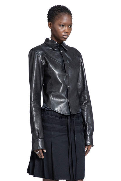 Drika Western Shirt in Leather