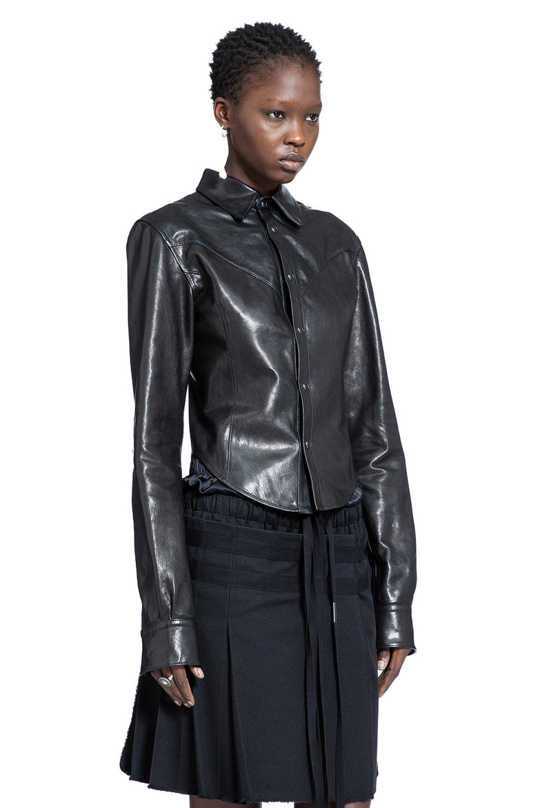 Drika Western Shirt in Leather