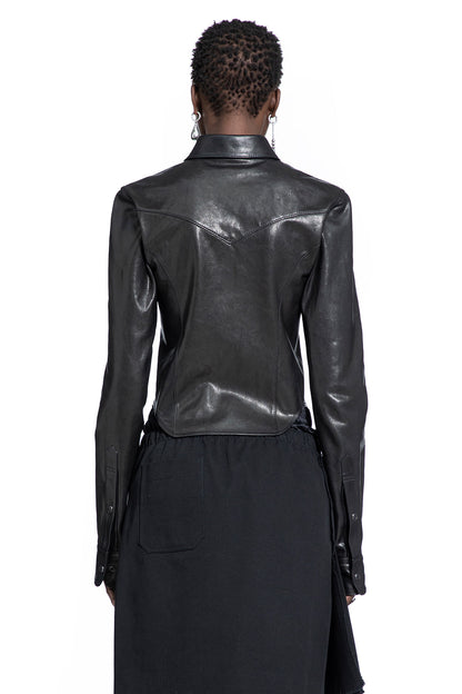 Drika Western Shirt in Leather