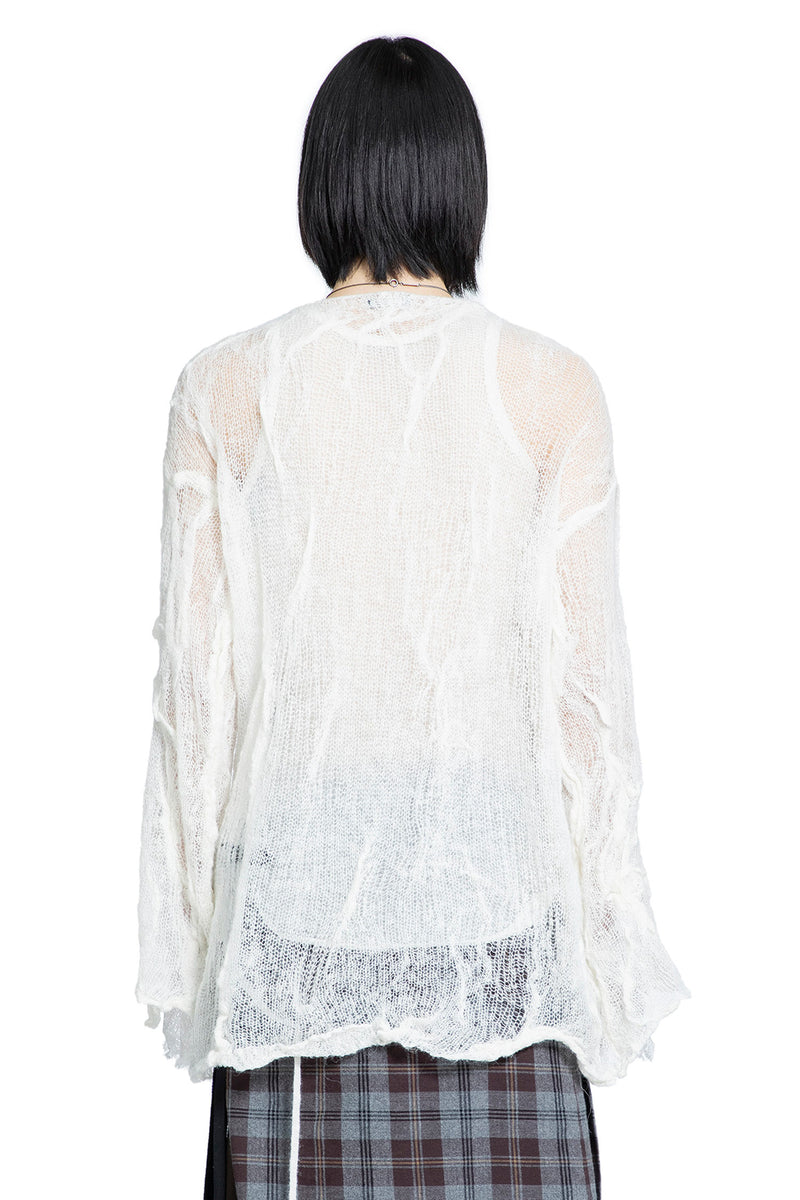 ANN DEMEULEMEESTER MAN OFF-WHITE KNITWEAR - Antonioli.eu