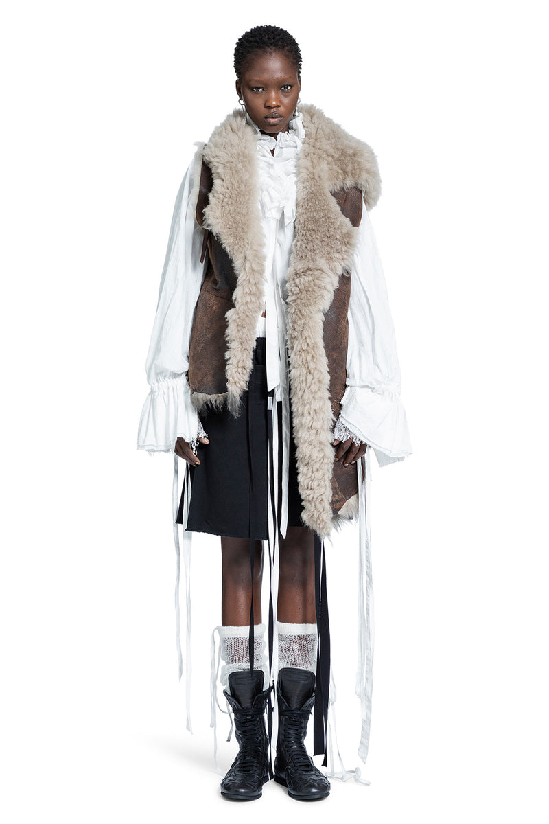Aleid Asymmetric Shearling Vest - Antonioli.eu