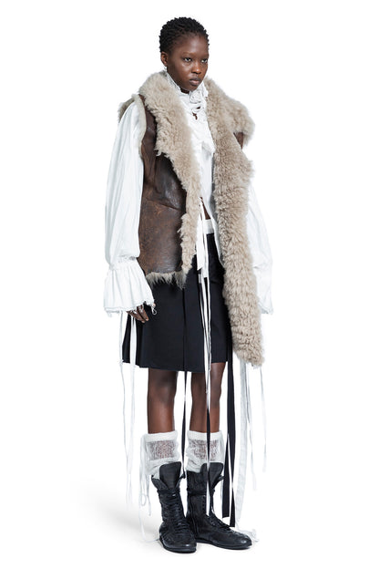 Aleid Asymmetric Shearling Vest