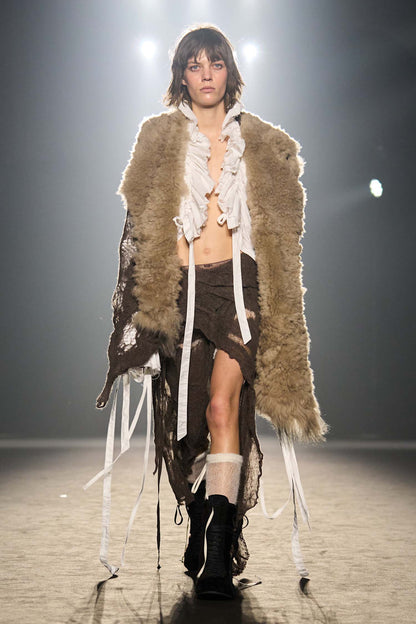 Aleid Asymmetric Shearling Vest