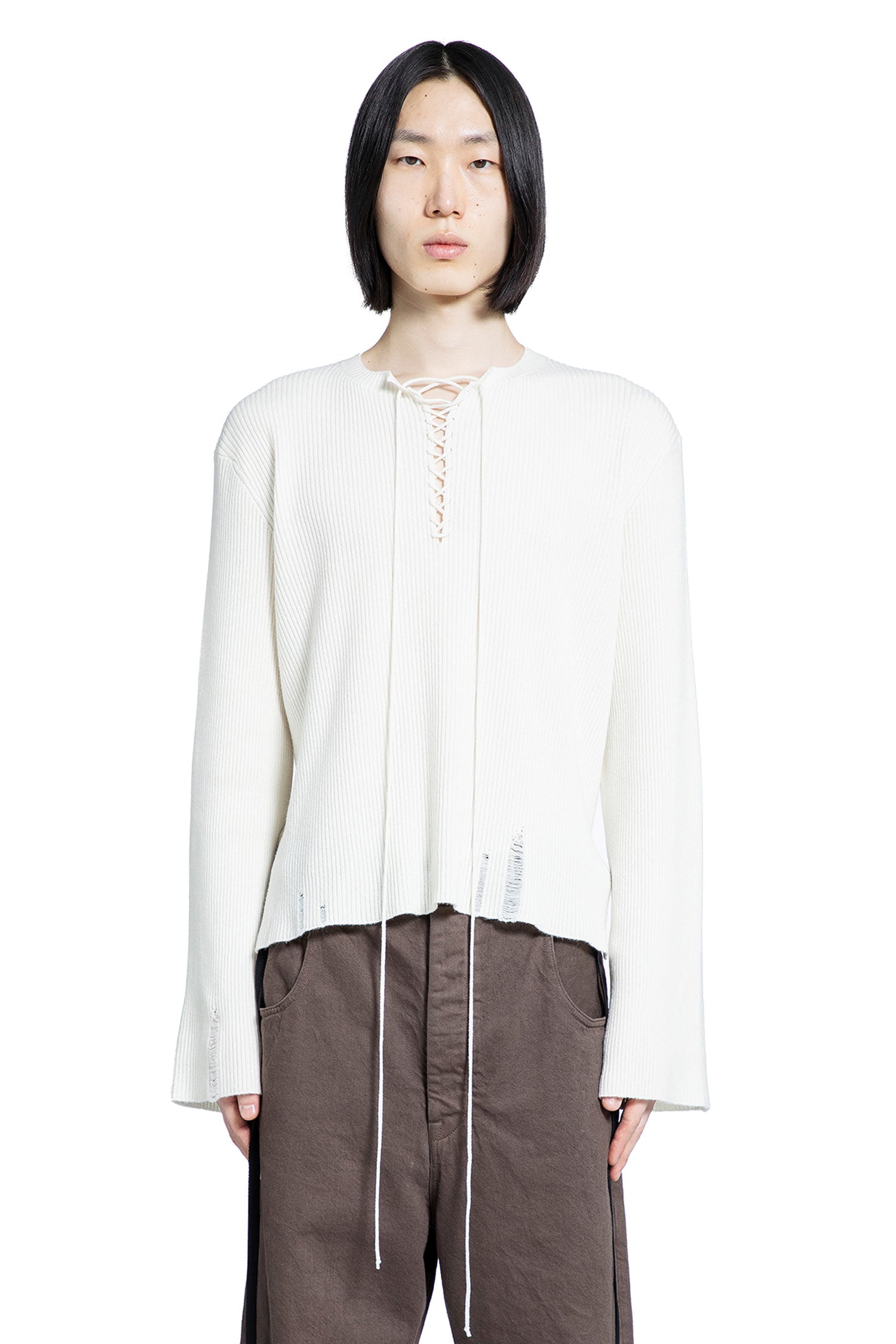 Deder Lace-up Serafino Sweater