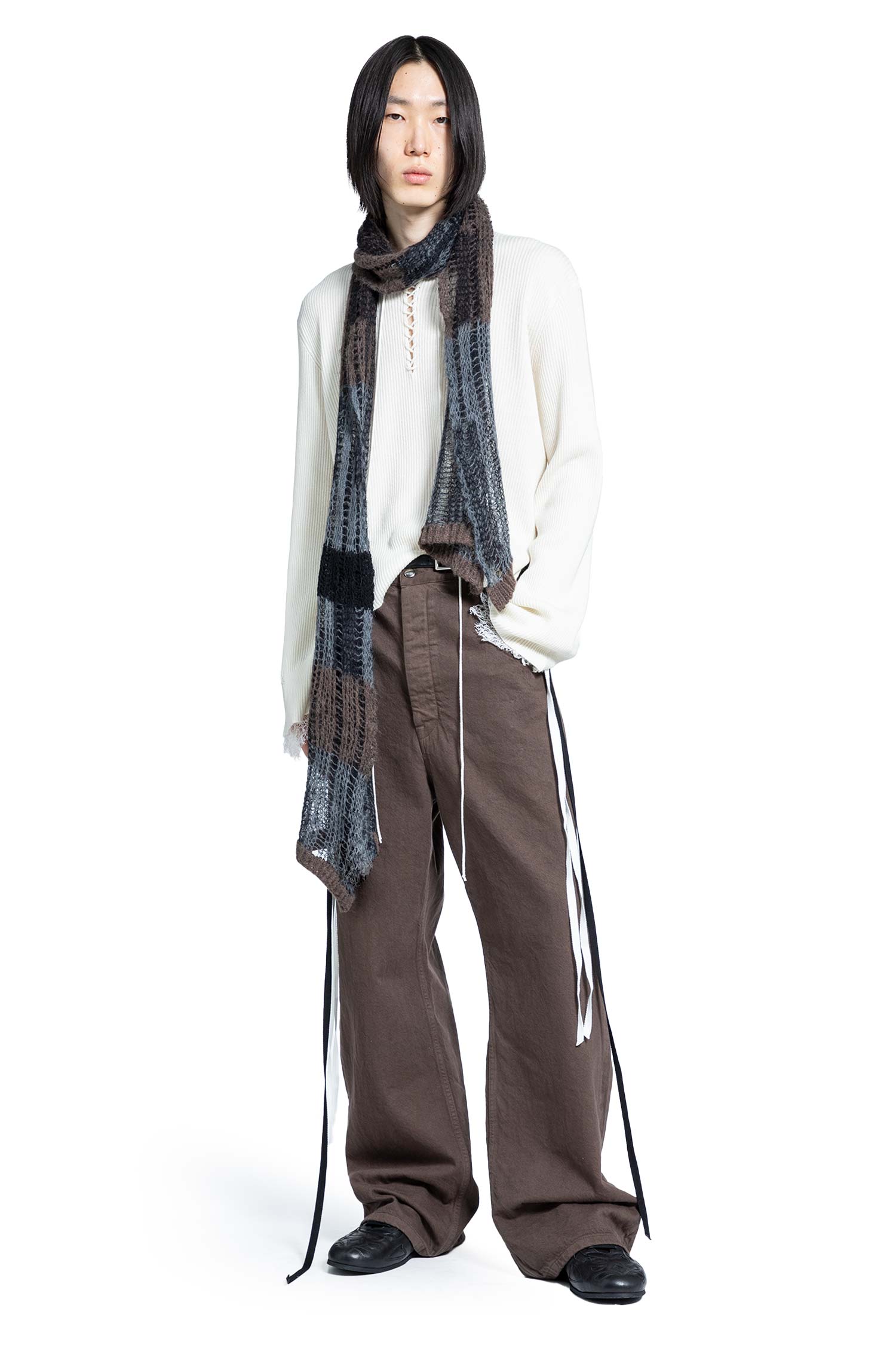 Deder Lace-up Serafino Sweater