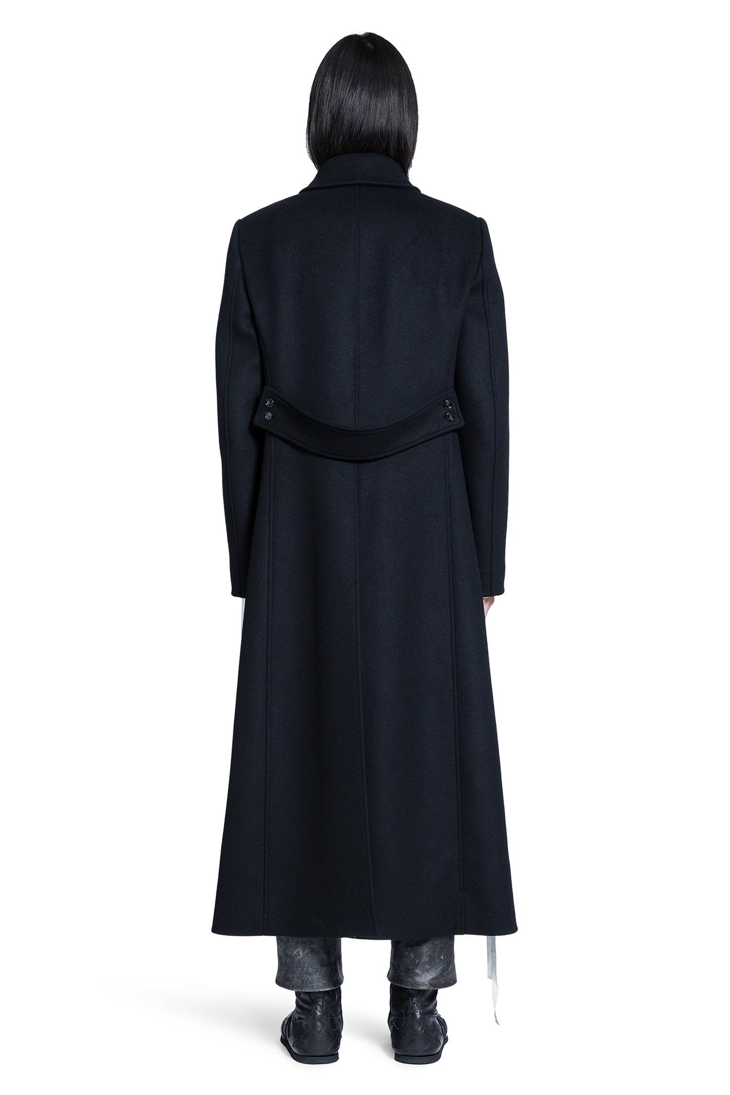 Miles Long Coat in Wool Melton