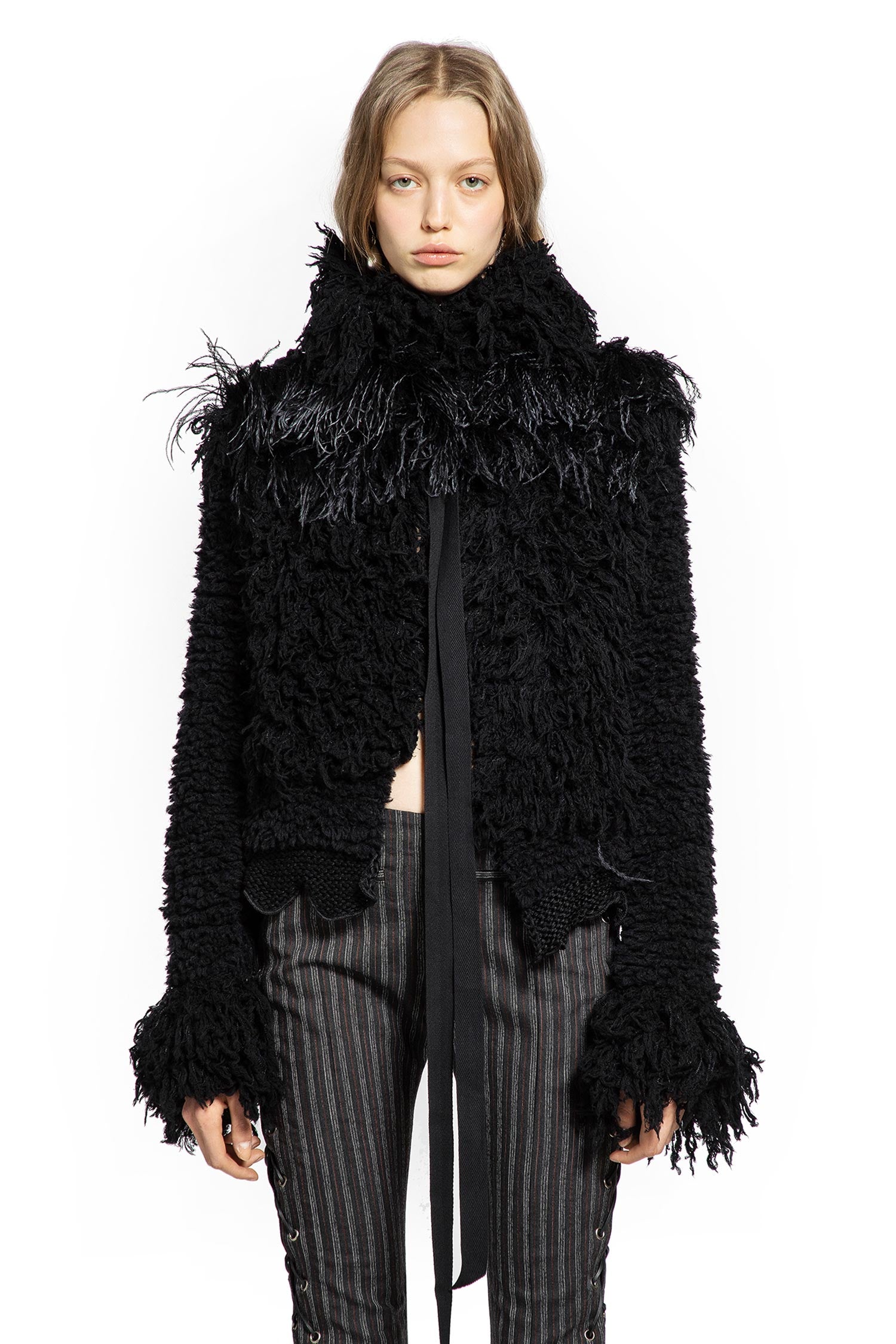 Ieke Wool Jacket with Feathers